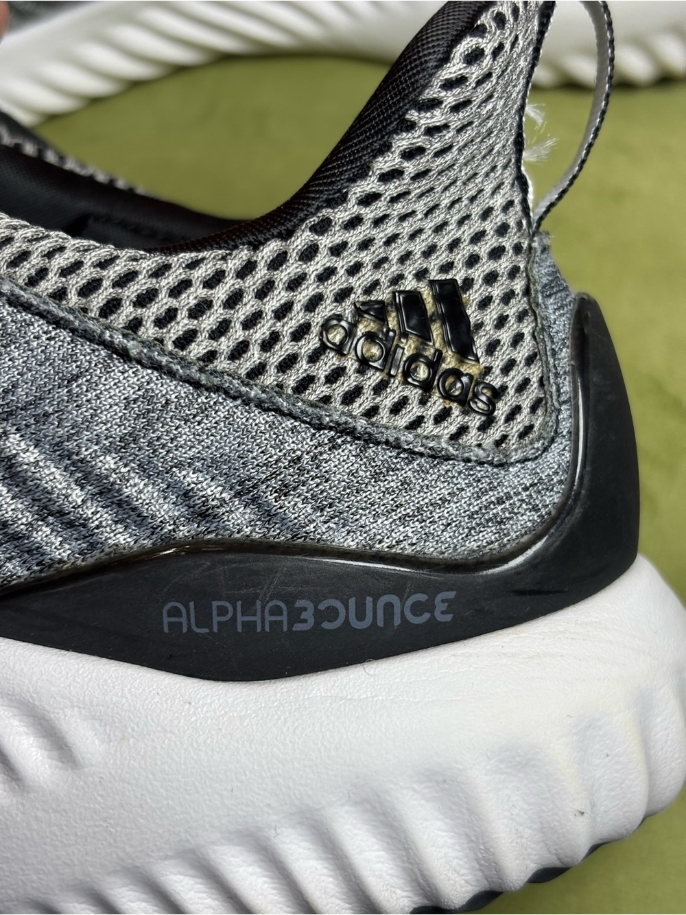 adidas Grey and Black Knit Athletic Sneakers - Picture 9 of 11